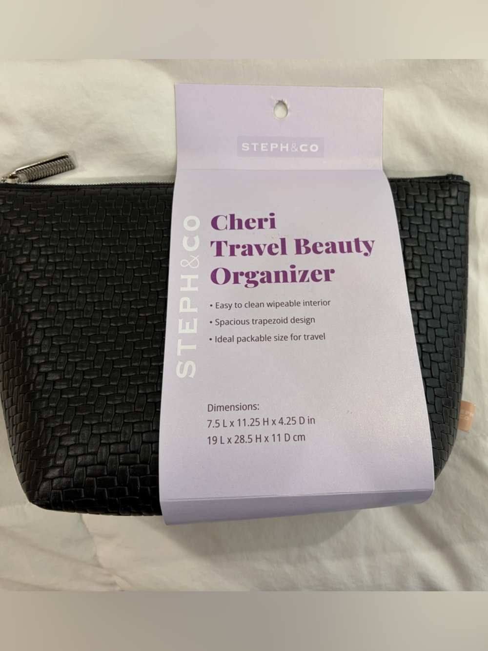 Set of Three Travel Beauty Organizer - Black